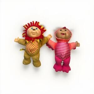 Cabbage Patch Kids Plush Dolls Lot – Lion & Bird Costumes Stuffed Animals CPK